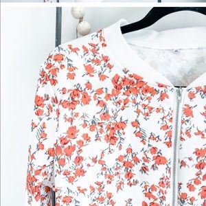 Floral bomber jacket
